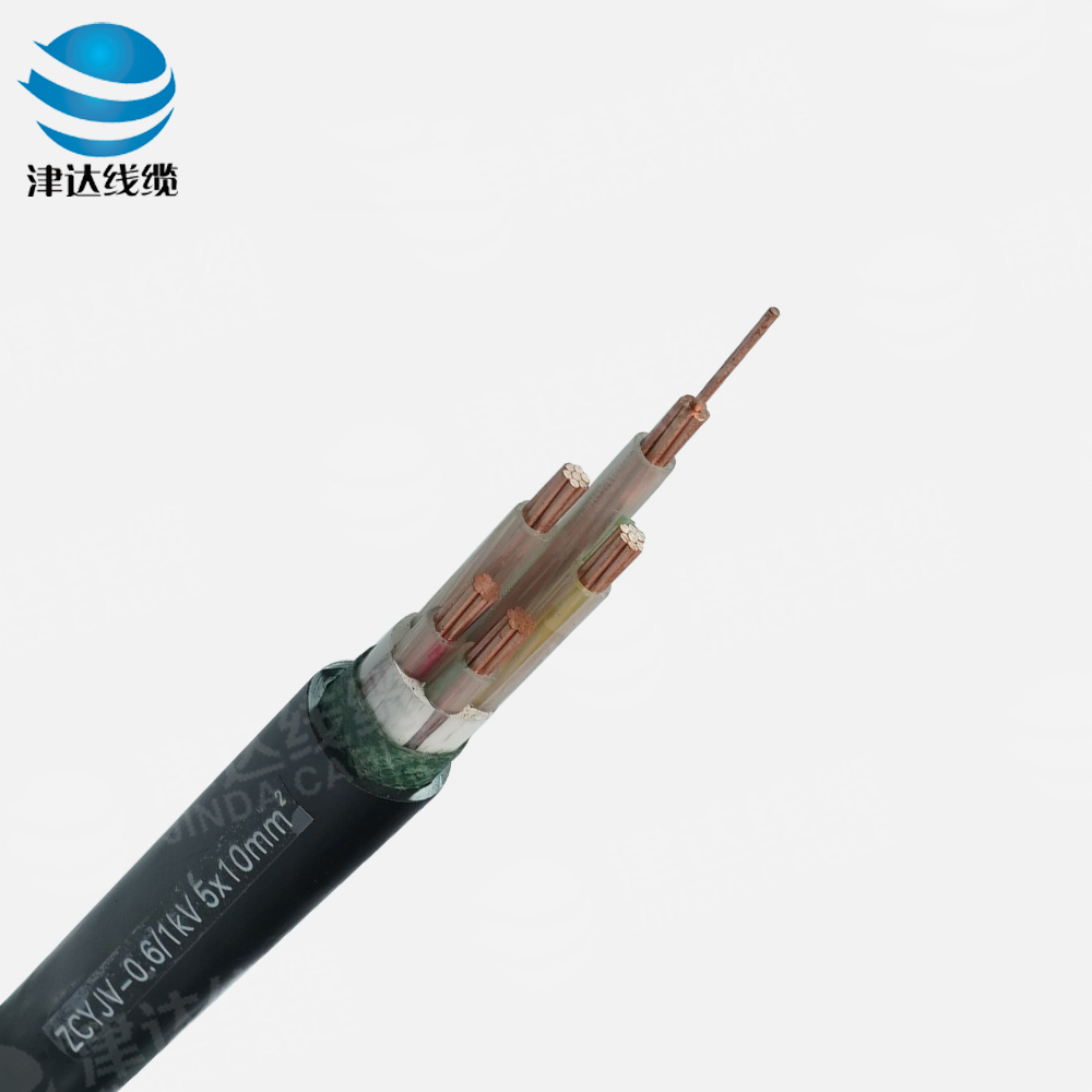 ZC-YJV 5*10銅芯交聯(lián)聚乙烯絕緣聚氯乙烯護套阻燃C類電力電纜