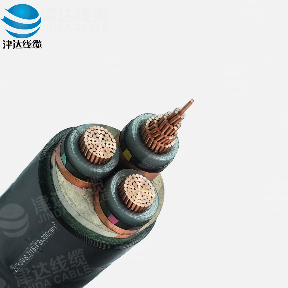 ZC-YJV 3*300銅芯交聯(lián)聚乙烯絕緣聚氯乙烯護套阻燃C類電力電纜